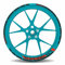 Felgenrand Aufkleber adesivo per cerchioni Rosso Nero Compatibile per Yamaha MT-07 Cyan Storm X710123VA