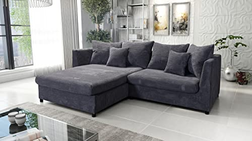 Kuechen-preisbombe Sofa Couch Ecksofa Eckcouch Wohnlandschaft Pam 2 Cord Bezug