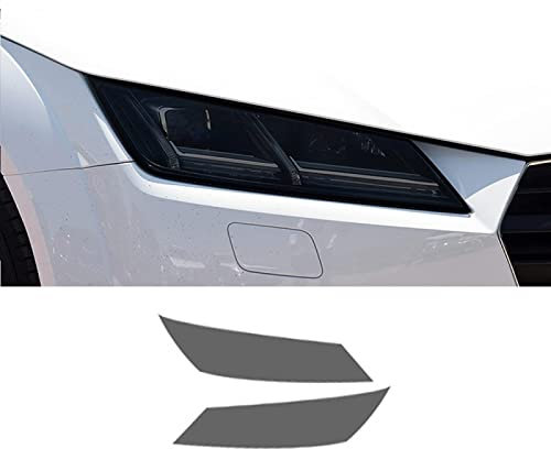 Pellicola Protettiva per fari Auto per Audi TT TTS TTRS MK3 8S 2015+, Adesivo in TPU Nero Trasparente da 2 Pezzi, per TT annerito 2015