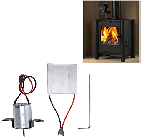 Kaminventilator Motor und Stromerzeugung Blatt, aus Kunststoff, mit Sechskantschlüssel, Generator-Blatt 40x40mm, Kaminventilator Zubehör, für Zuhause, Für Den Wärmebetriebenen Ofenventilator zu Hause