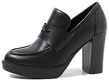 QUEEN HELENA Tronchetti Scarpe con Plateau con Tacco Casual Eleganti Donna X29-111 (Nero, Sistema Taglie Calzature EU, Adulto, Donna, Numero, Media, 37)