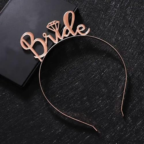 Bride to Be Rose Gold Headband ~ Bride Hen Party Head Piece ~ Tiara Crown Hen Party Accessories ~ Engagement Wedding Party Accessories