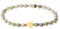 MetJakt Handgemachter Naturstein Perlenarmband 4MM Mini Stretch Armband Energiearmbänder 18k vergoldet Herz Armbänder für Damen Damenschmuck Echtes (Gemusterter Chrysopras)