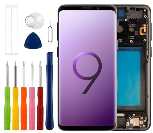 Duotipa [Ne Prend Pas en Charge Les Empreintes digitales Nouvel écran Tactile LCD TFT de Remplacement pour Galaxy S9 SM-G960 5,8 Pouces avec kit d'outils de réparation Technique - Noir.