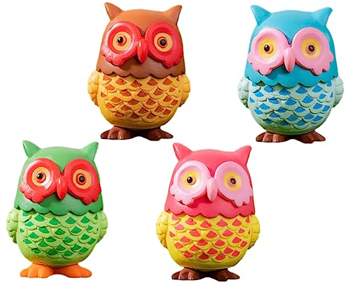 Vaguelly 4 Stück Baum Vogel Dekor Simulation Eule Ornamente Eule Party Dekorationen Eule Outdoor Dekor Eule Dekorationen Eule Kunst Lebensechte Eule Modell Eule Figur Eule Statue Eule