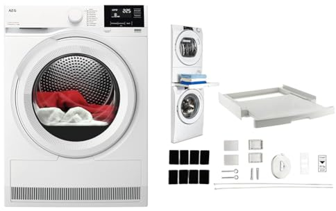 AEG TR7T60580 / Wärmepumpentrockner/SensiDry – schonend und energiesparend & CARE + PROTECTUniversal-Zwischenbaurahmen, Platzsparender Zwischenbausatz