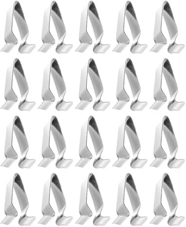 Flaconi 20 Stück auto verkleidung clips,Innenverkleidung Befestigungs Metall Clip,Metall Innenverkleidung Verkleidung Federklemmen,für Stoßstangen,Motorhauben,Außenverkleidungen,Spritzschutz (Silber)