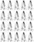 Flaconi 20 Pièces Clips De Fixation En Métal Pour Voiture,Metall Clip,Clip de fixation intérieur,Clip Fixation Intérieure Tableau Bord,Clips de Fixation en Métal pour Console Avant de Voiture(Argent)