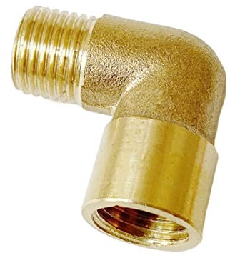 Bogen-Rohrverschraubung 90-Grad-Winkelstück aus Messing mit Innengewinde und Außengewinde für Rohrverschraubungen(1/4)