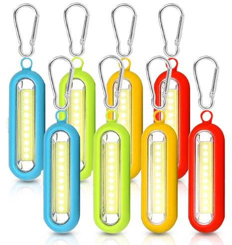 BORDEAG 8 Stück LED Blinklicht Schulranzen, LED Blinklicht Sicherheitslicht, 3 Modes LED Clip Lampe, Clip Sicherheit Licht Zum Camping, Joggen, Wandern & Laufen Mit Hund