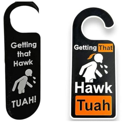 Corghd 2 lustige Türknaufhänger aus Acryl, interessante Türgriff-Haken, Spuckspucke, Acryl, Türaufhänger, Dekoration