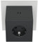 Avolt Square 2 Regleta Enchufes con USB-C – Regleta Diseño con 3 Tomas y 2 Puertos USB-C (30W) – Cubo Eléctrico Múltiple para Hogar y Oficina – Ladrón de Pared Moderno (Negro)