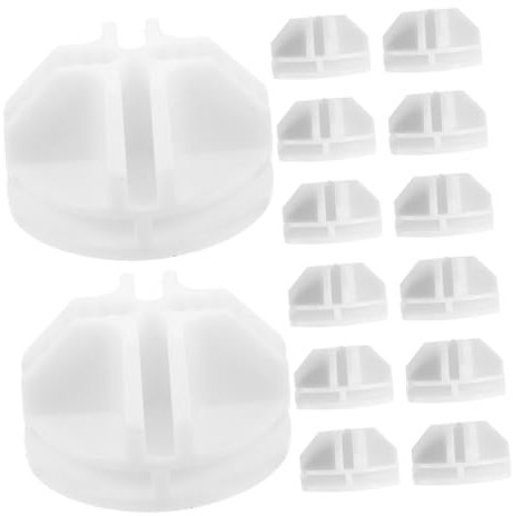 NUOBESTY 25St Kombi-Aufbewahrungsschrank-Schnalle Drahtgitter Cube Verbinder Drahtwürfelregal Aufbewahrungswürfel aus Drahtgitter Drahtwürfelverbinder Regalklammern aus Draht Abs Weiß