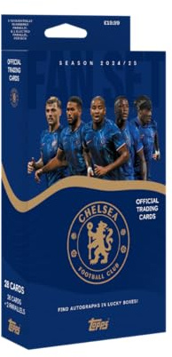 Top Sammlerkarte - Fan Set Chelsea Saison 2024/2025. Einschließlich 28 Karten pr. Box -Fußball Sammlerkarte.