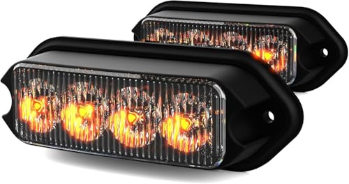 KAMOPA LED Warnlicht, Stroboskoplicht Warnung Beacon Blinklichter,12V/24V Notfall-Stroboskop Blinklichter Mit 16 Blinkmodi Für LKWs, Gelb