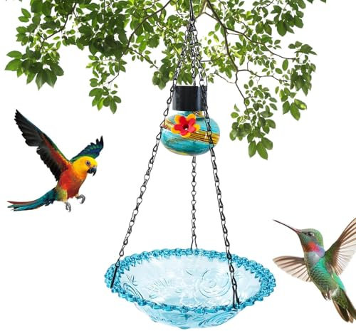 Vogelfeeder, Vogelfeder, solarbetrieben, LED, Vogelhaus, freistehend, für Gartenzaun, Balkon, Terrasse, Tree-Mounted Backyard Decor für Wildlife Watching