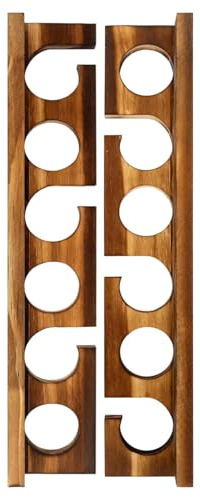 Sharplace Fishing Rod Holder Storage Rack Wall Mount Wooden Holds up to 6 Rods Horizontal Hook Display Stand for Cabin Easy to Install