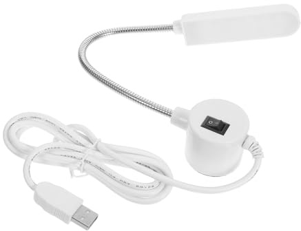 Operitacx LED Nähmaschinenlampe mit Magnetischem Fuß Flexiblem Schwanenhals 6w Helligkeit und USB Anschluss für Handwerk und Atelier Arbeitsleuchte