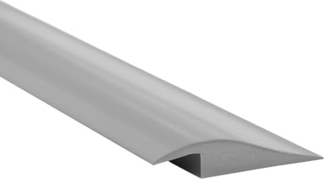 Quest Übergangsprofil PVC 50x7 mm Höhenausgleich - Grau, 1 m | Flexible Übergangsleiste verbindet Fliesen, Teppich & Laminat, gleicht Höhen aus und schützt Fliesenkanten, ohne Bohren