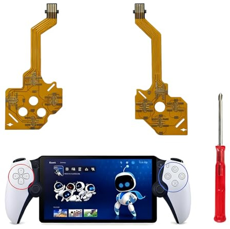 Repair Button Flex Cable Set for PS 5 Portal- Replacement Joystick Ribbon for Ps Portal Left & Right Analog Sticks Fix Drift/Unresponsive