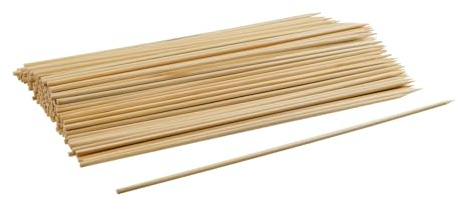 Fackelmann Schaschlikstäbchen – 25 cm aus FSC-zertifiziertem Birkenholz, 75 Stück, für Geburtstagsfeiern und Grillpartys, für leichtes Aufspießen von Lebensmitteln