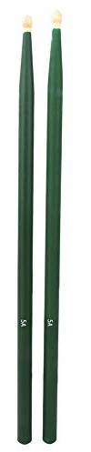 Maple Wood Drum Sticks, Bunte Schlagzeug Stöcke, 2 Stück Grün - Heller Klang, Komfortabler Griff, Ideal Für Jazz Und Popmusik (Grün)