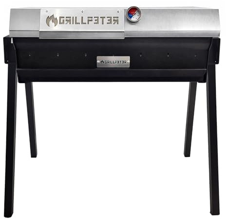 Mangal Altan 70 Schaschlikgrill 3mm mit Edelstahldeckel | mit Ascheschublade