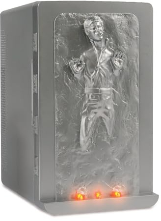 Menkind UKONIC Star Wars Han Solo Carbonite Slab AC/DC Dual Powered Mini Fridge | 8 Can / 4.5 Litre Thermoelectric Chiller