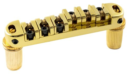 Musiclily Basic 51,5mm Locking Roller Bridge Tune-O-Matic Rollen Steg Gold