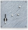 Zeller Memobord Schiefer, Glas, grau, ca. 40 x 40 x 2 cm
