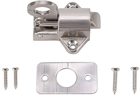 Perno de la puerta - Seguridad de la puerta de la ventana Anillo de tracción Resorte rebote Perno de la puerta Cerradura de aluminio