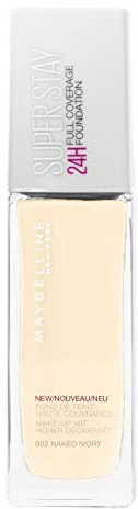 Maybelline New York Super Stay 24H Make Up 02 Naked Ivory 3er Pack(3 x 30 milliliters)