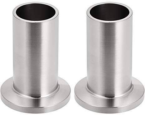 sourcing map 2STK KF16 304 Edelstahl 40mm /1,57“Höhe Dm Vakuum Rohr Schweißen an Zwinge