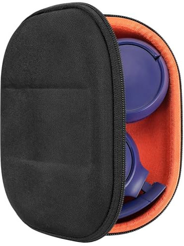 Geekria Shield Headphones Case Compatible with JBL Tune 510BT, Sony MDR-ZX600, Skullcandy Riff 2, Replacement Protective Hard Shell Travel Carrying Bag with Cable Storage (Black)