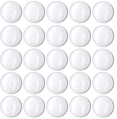 100 Stück 20 mm klare runde Cabochons mit flacher Rückseite Glaskuppel für DIY Handwerk Foto Anhänger Schmuck Herstellung (20 mm)