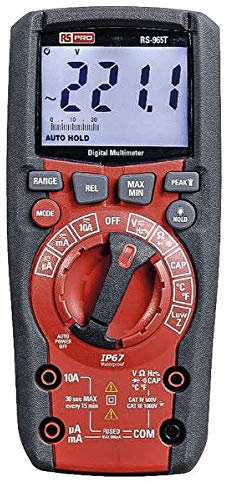 RS PRO RS-965 HandDigital Multimeter, CAT III, CAT IV 1000V ac / 10A ac, 60MΩ