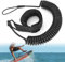 10ft Body Board Ankle Leash,SUP Leash Coiled for Surfboard Paddle Board Kayak Longboard,Surfing Foot Strap (Black)