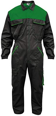 Tuta Da lavoro Multitasche (Grigio / Verde, XXL)