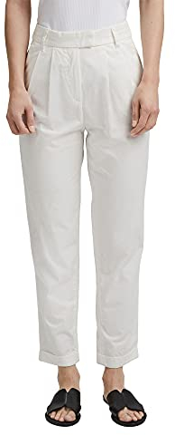 ESPRIT Collection Damen Hose 061eo1b301, 100/White, 38W / 28L