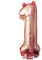 Lepep 40 cm Roségold Luftballons Zahlen von 0 bis 9 Buchstaben von A bis Z Party Deko Ballons für Geburtstag Babydusche Brautparty Hochzeit Abschlussball Folienballons Dekoration (Zahl 1)