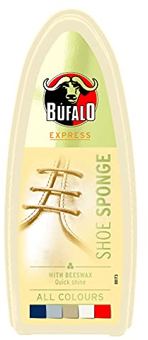 Bufalo Express - Esponja Autobrillante, Limpieza y Brillo Inmediato, Especialmente Indicado para Pieles Lisas, Incolora - 70 Aplicaciones Aprox
