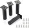 IGNPION 4Pcs 6'' Adjustable Furniture Feet,Aluminum Alloy Sofa Furniture Cabinet Riser DIY Furniture Replacement Legs for TV Cabinet Ottoman Sofa Cupboard, Black