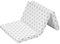 Alvi Reisebettmatratze klappbar 60x120 Design Stern grau | Babymatratze faltbar | Matratze für Reisebett Babybett Kinderbett | hochwertiger Schaum mit waschbarem Bezug in praktischer Tragetasche