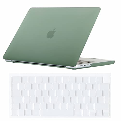 Se7enline Compatible with 2024 2023 2022 2021 MacBook Pro 14 inch Case Hard Shell Laptop Cover for 14-inch Macbook Pro A2918 A2992 A3112 A3401 A2779 A2442 M4 M3 M2 M1 &TPU Keyboard Skin,Midnight Green