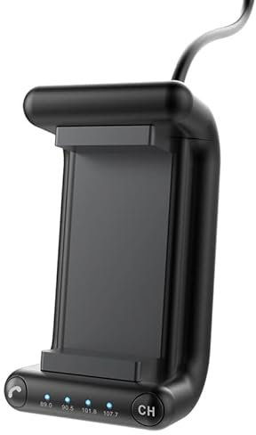 Mr. Gadget's Solutions Smart Phone Holder 4FM frequency BT Holder Support with Automatic Memory Function Black