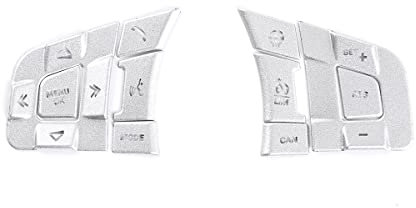 Passend für Jaguar XE XEL XF XFL F-PACE E-PACE F-TYPE Aluminiumlegierung Auto Lenkrad Knopf Pailletten Dekorativer Schutz Aufkleber Zubehör - 10 Stück