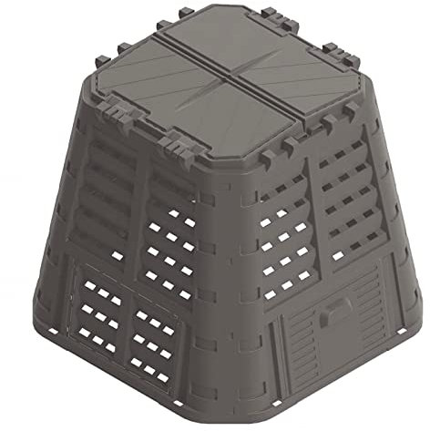 Mondo Viro Composteur à bidon en plusieurs litres idéal pour les jardins et l'utilisation extérieure en plastique durable (1, 480 litres)