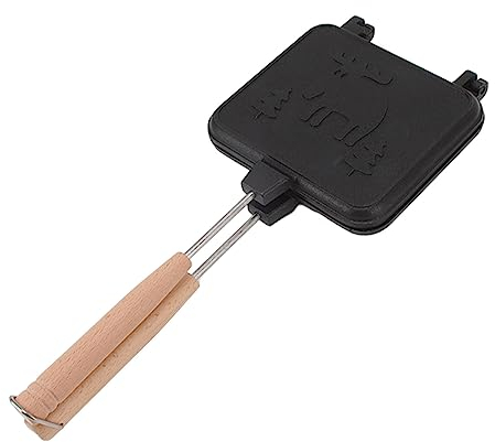 Sartén de Doble Cara, Sartén Antiadherente de Doble Cara, Bandeja Cuadrada para Desayuno, Tostadora de Sándwich de Aluminio Antiadherente, Sandwichera, para Desayuno, Sandwichera, Pan, Tostadas