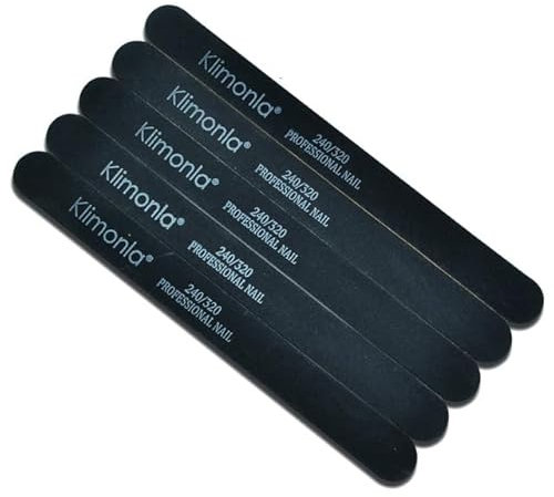 5/10/20 uds. Lima de uñas de madera 100/180/240/320 pulidor de papel de lija negro limas de uñas pedicura manicura herramientas de pulido-10 Uds 240 320