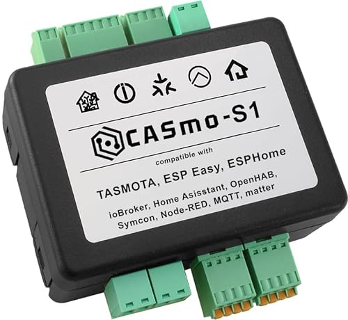 CASmo-S1 Kompatibel mit TASMOTA, ESP Easy, ESPHome, IoBroker, Home Assistant, OpenHAB, Symcon, Node-RED, MQTT, matter und anderen.
